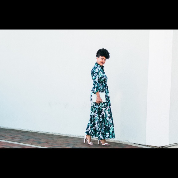 banana republic botanical maxi dress
